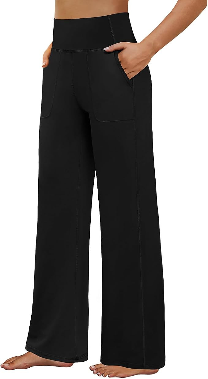 FireSwan Yoga Pants Women High Waist Wide Leg Pants with Pockets | Buttery Soft, 4-Way Stretch, B... | Amazon (US)