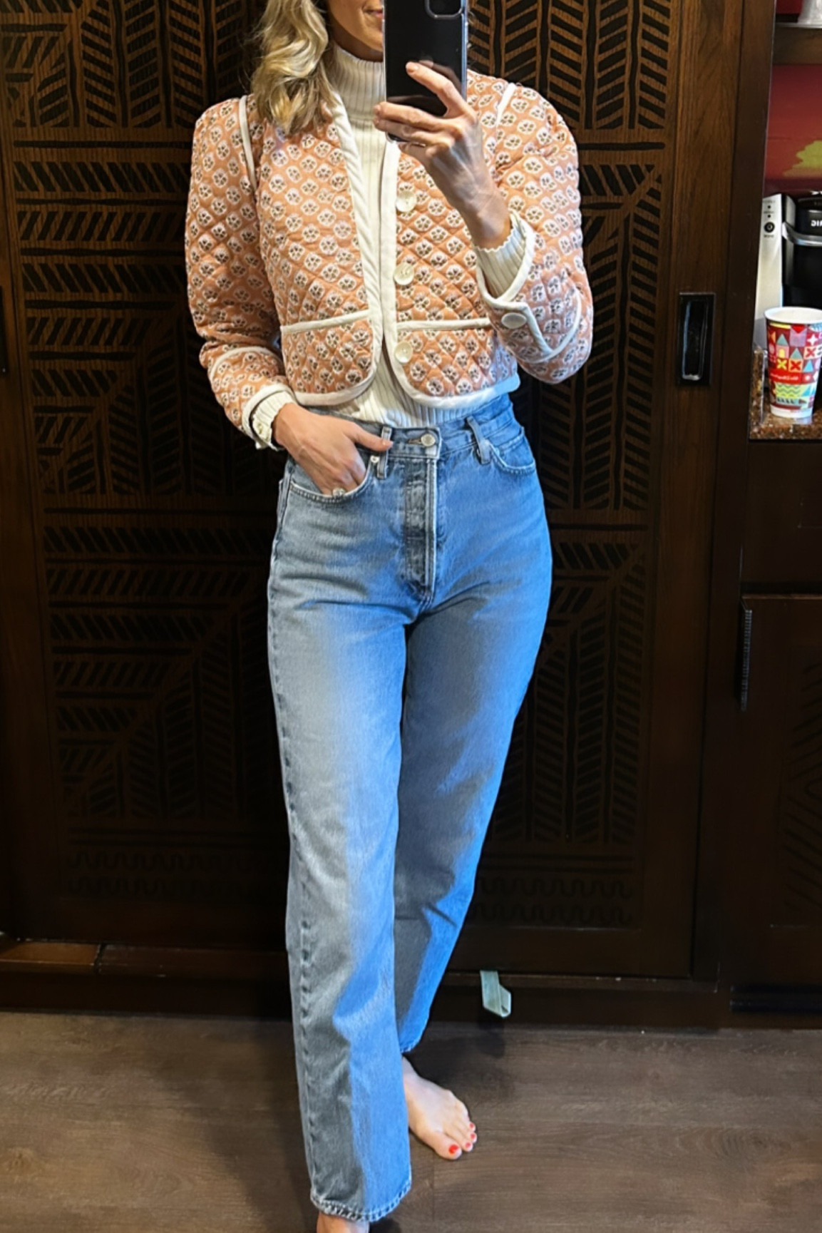 Look for a chilly morning at Disney.  This block print jacket is on sale for $99.  Marked down from 220!

#LTKunder100 #LTKSeasonal #LTKtravel