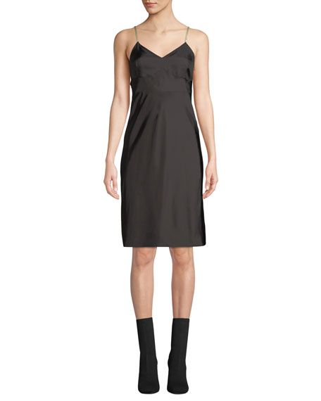 Compact Viscose Slip Dress | Neiman Marcus