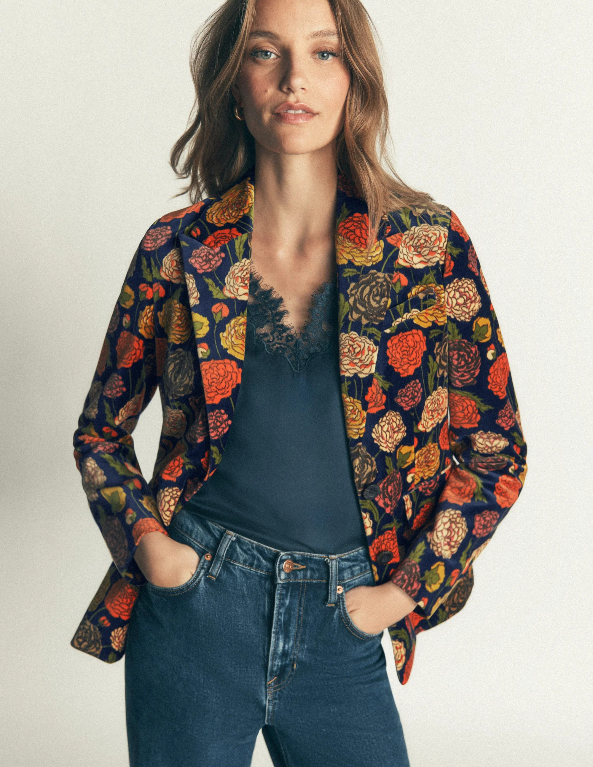 Stamford Velvet Blazer
                    
                      
                        Multi,... | Boden (US)