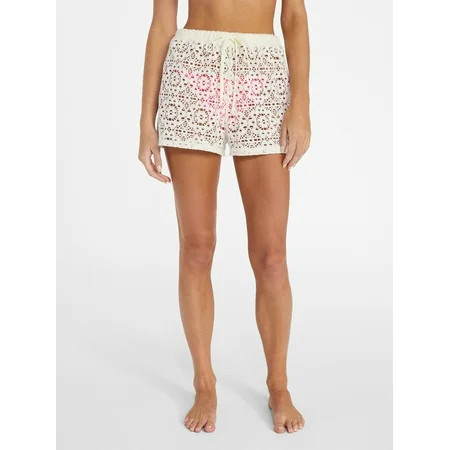 No Boundaries Crochet Shorts Coverup Women’s XXS-XXL | Walmart (US)