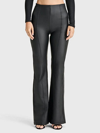 Freddy Women's Faux Leather High-Rise Sculpting Super Flares - Macy's | Macy's