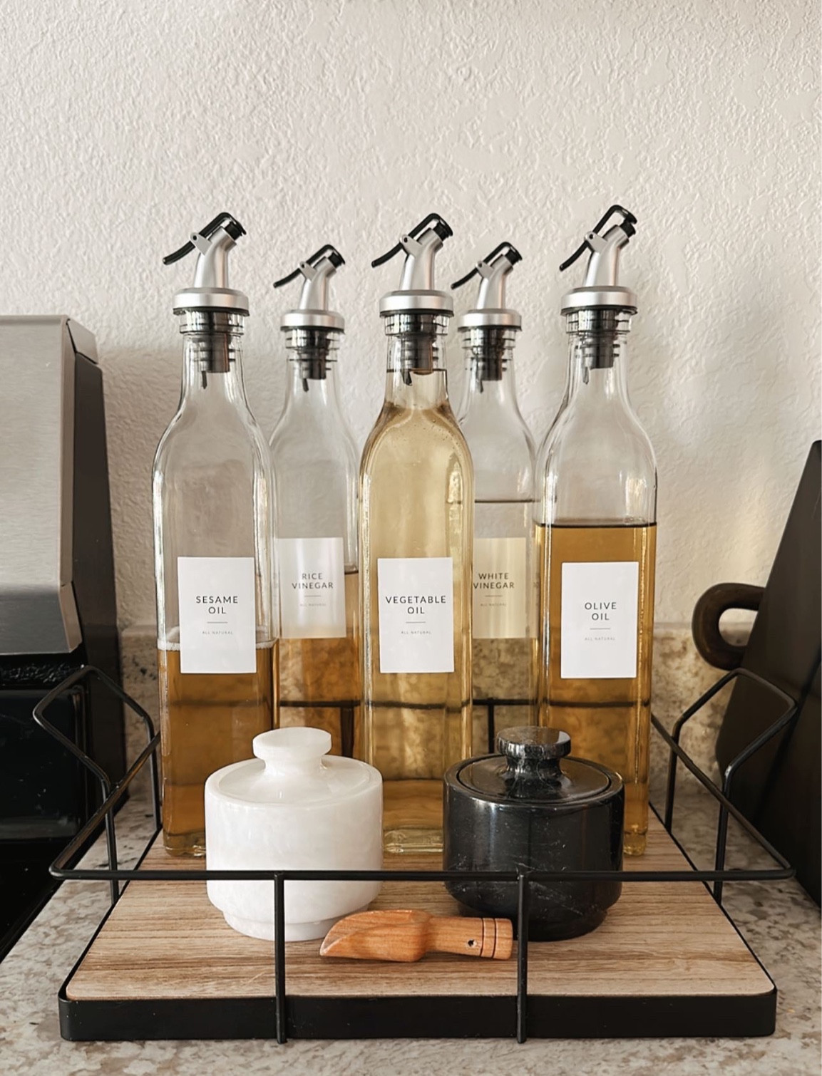 Organizing oils and vinegars on our counter for an aesthetic look plus easy grab and pour while cooking 🤎

Kitchen, kitchen counter, organized home, organization, kitchen finds, Amazon finds, aesthetic home, organized spaces, clean home, home decor, modern home

#LTKFind #LTKU #LTKhome