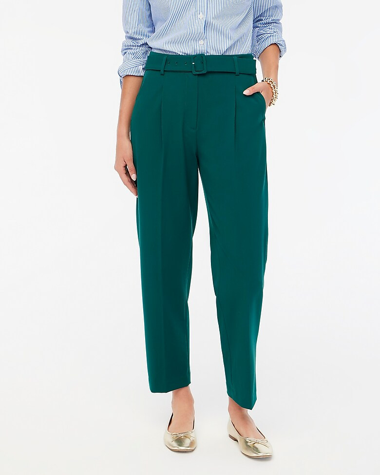 Belted straight-leg trouser pant | J.Crew Factory