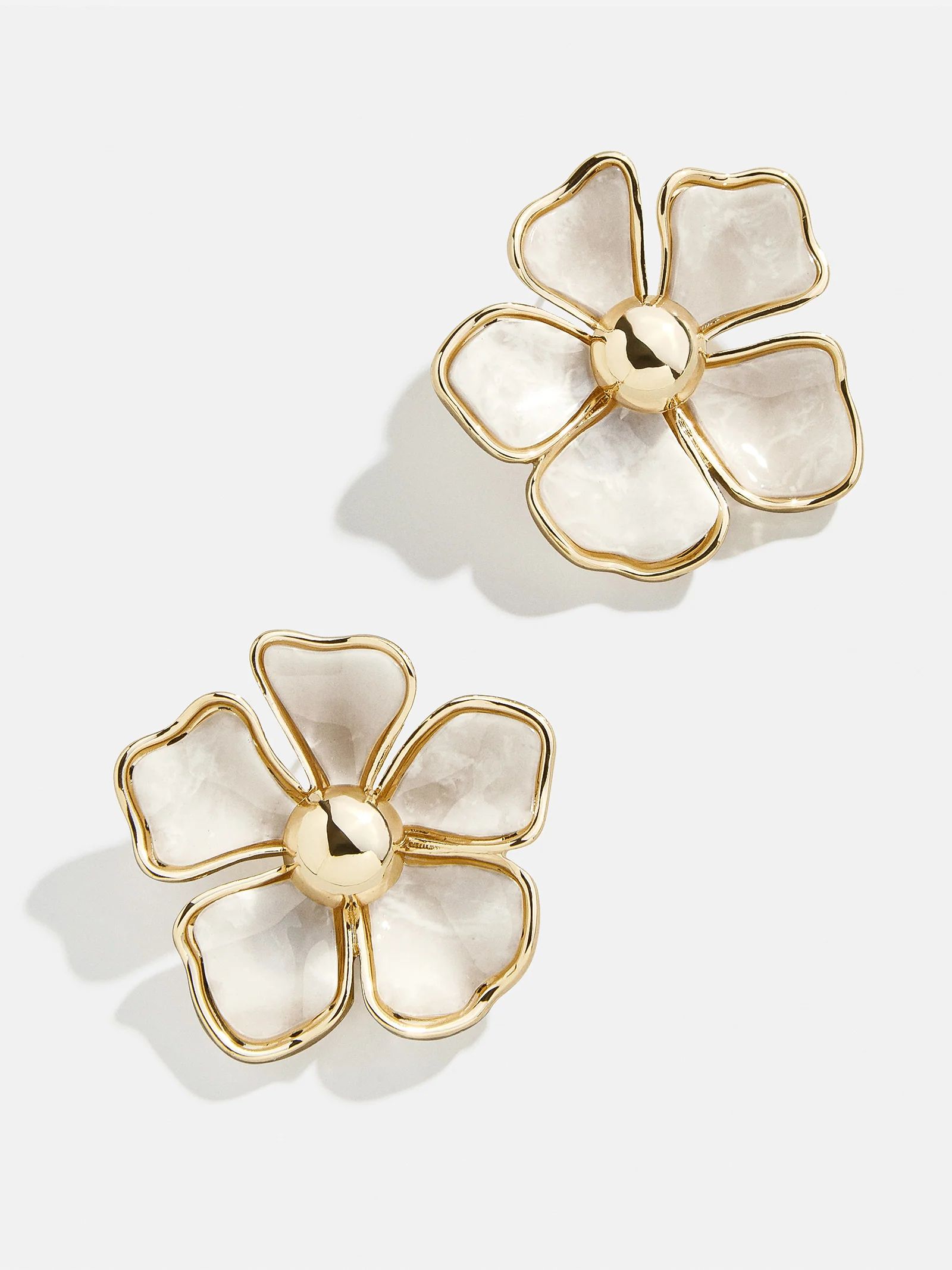 Baby Bloomer Earrings - White/Gold | BaubleBar (US)