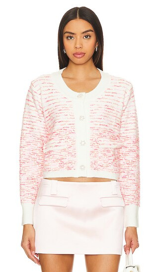 Newport Cardigan in Ivory Pink | Revolve Clothing (Global)