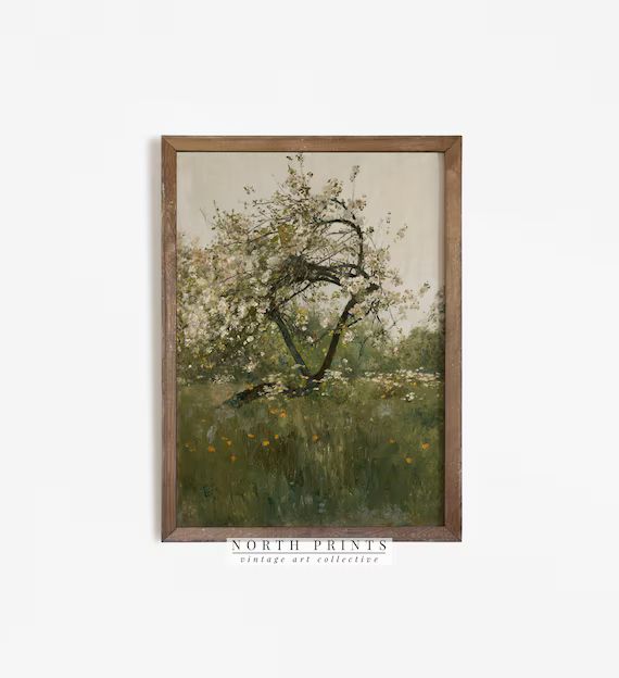 Tree Blossom Vintage Print | Farmhouse Landscape Wall Art Digital PRINTABLE | 724 | Etsy (CAD)
