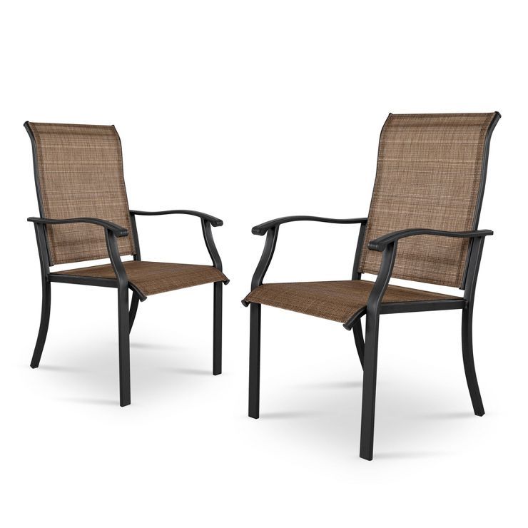 2pk Outdoor Sling Dining Arm Chairs - NUU GARDEN | Target