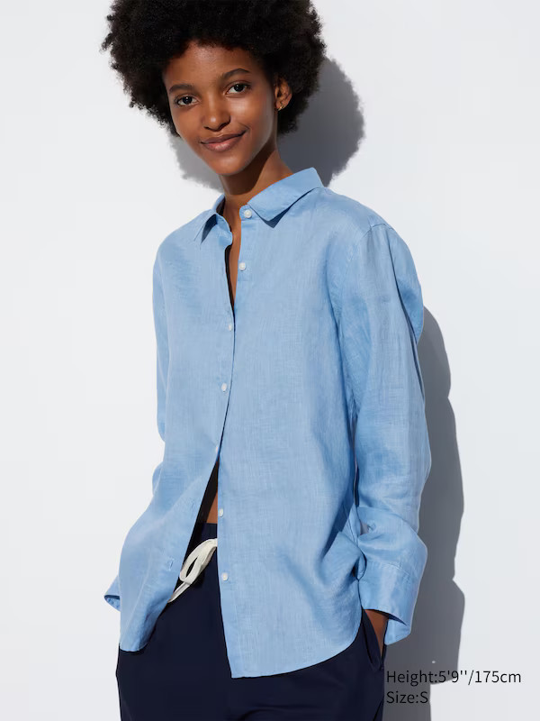 Premium Linen Long Sleeve Shirt | UNIQLO (US)