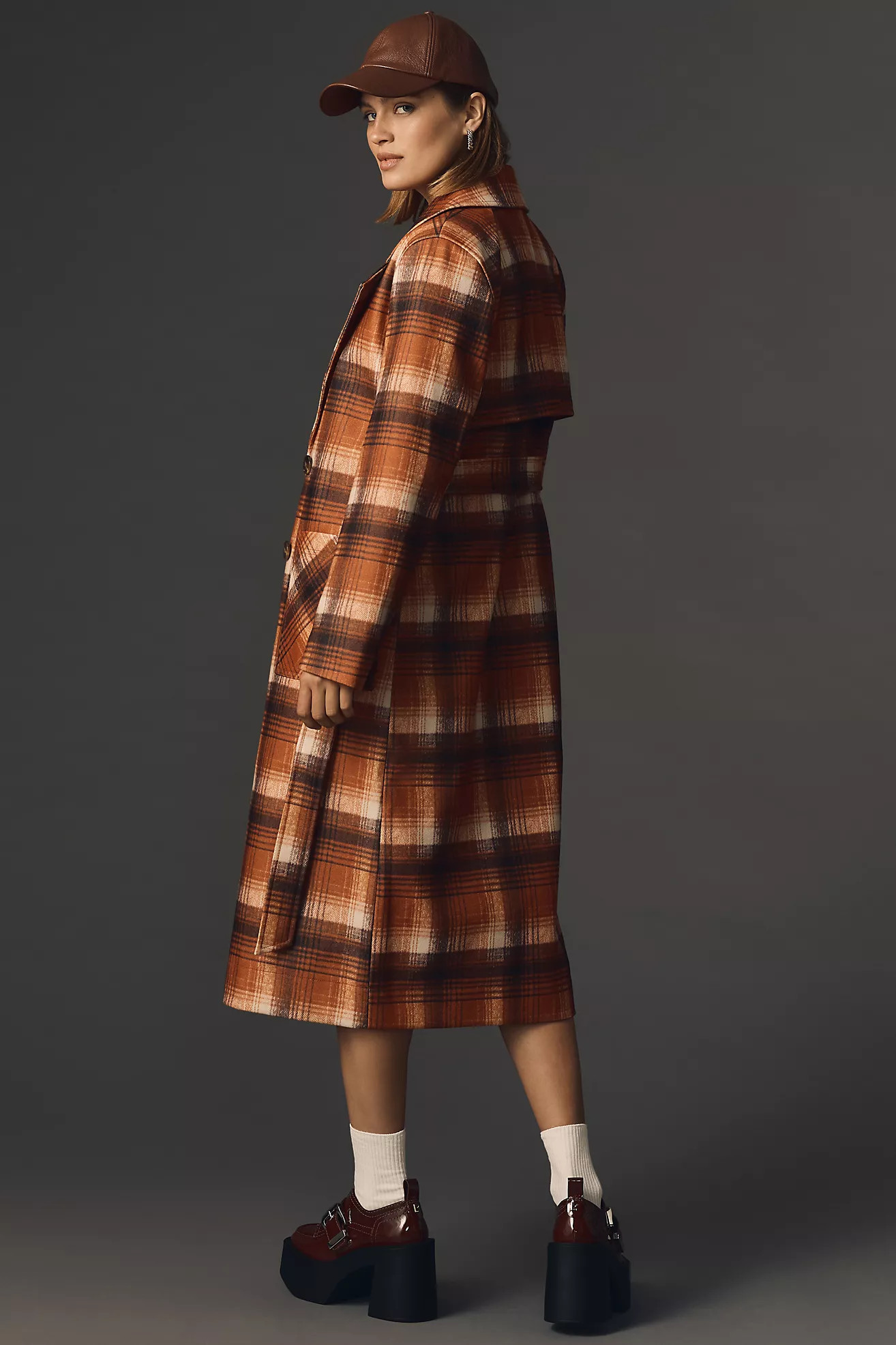 NVLT Plaid Belted Trench Coat | Anthropologie (US)