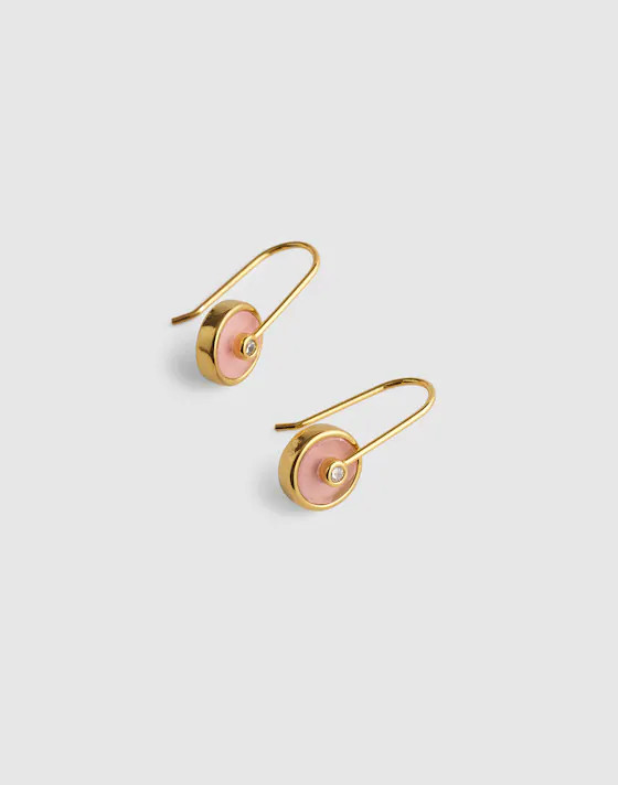 Stone Inlay Coin Earrings | Madewell