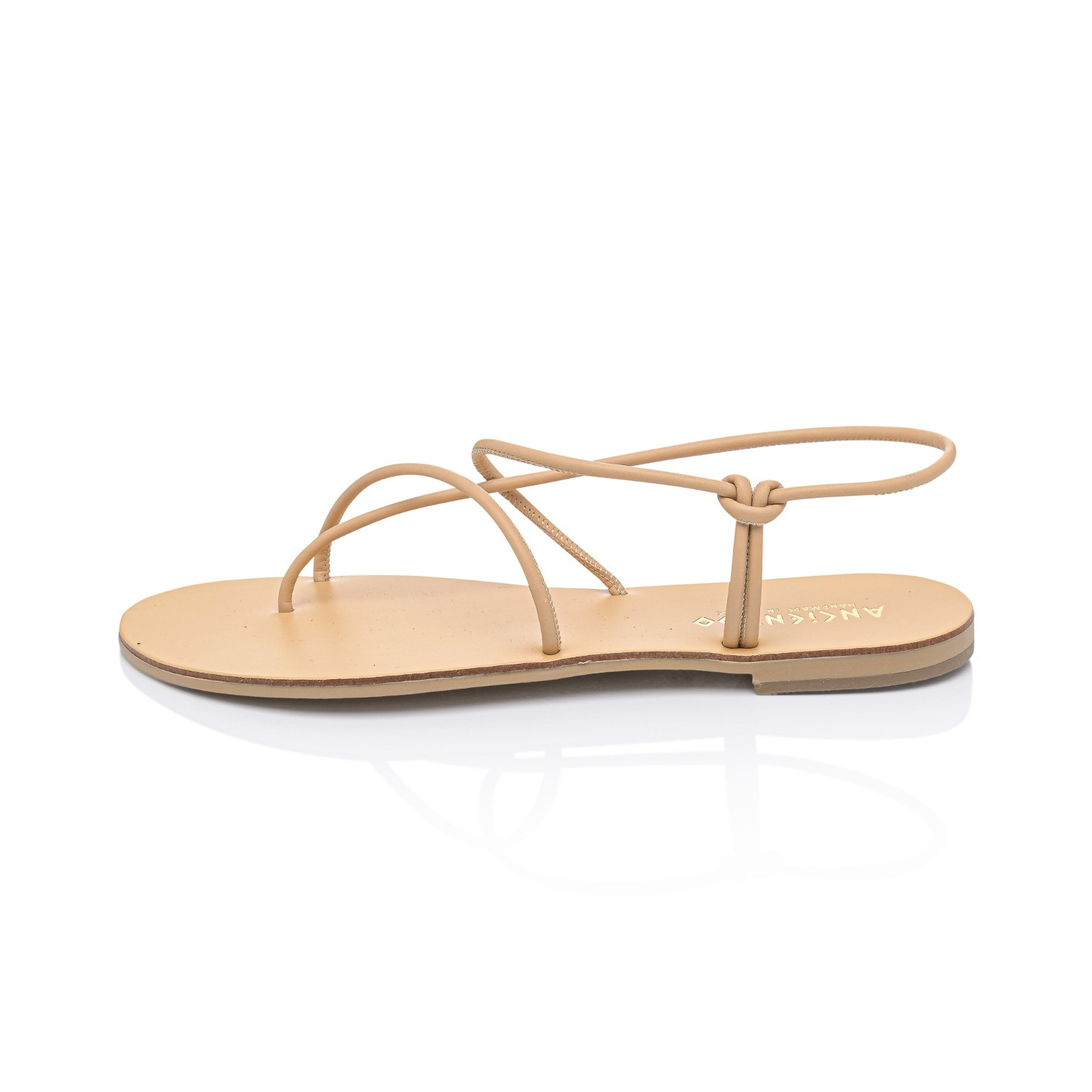 Iaso Cord Nude Handcrafted Women’S Leather Sandals With A Lasso Style Strap | Wolf & Badger (US)
