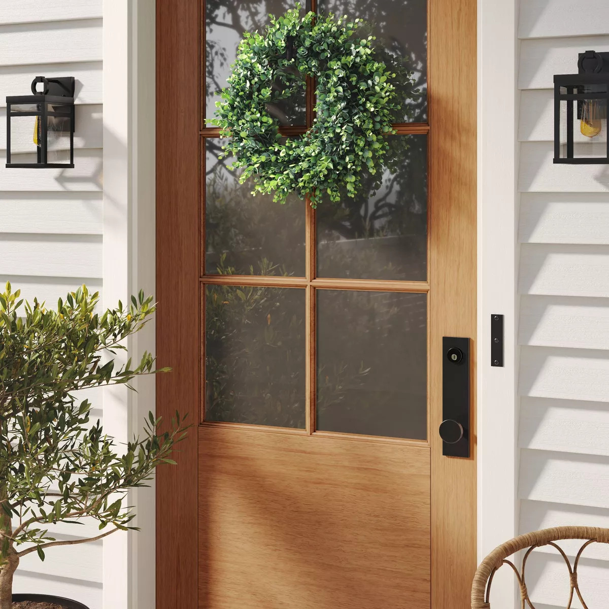 21" Boxwood Artificial Wreath Green - Threshold™: Indoor Traditional Unlit Faux Decor | Target