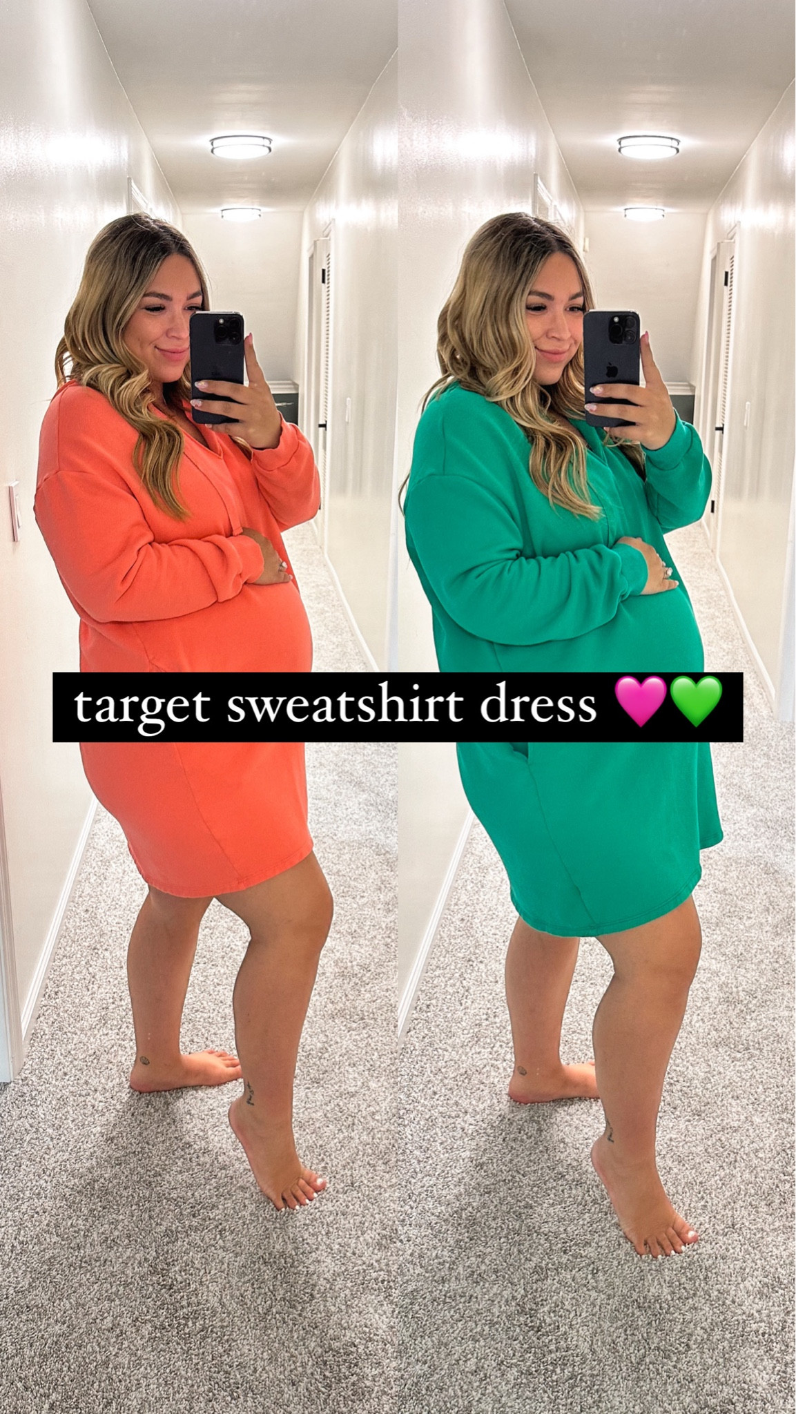 Target sweatshirt dress - bump friendly. So dang comfy!! Wearing a large  

#LTKFindsUnder50 #LTKBump #LTKStyleTip