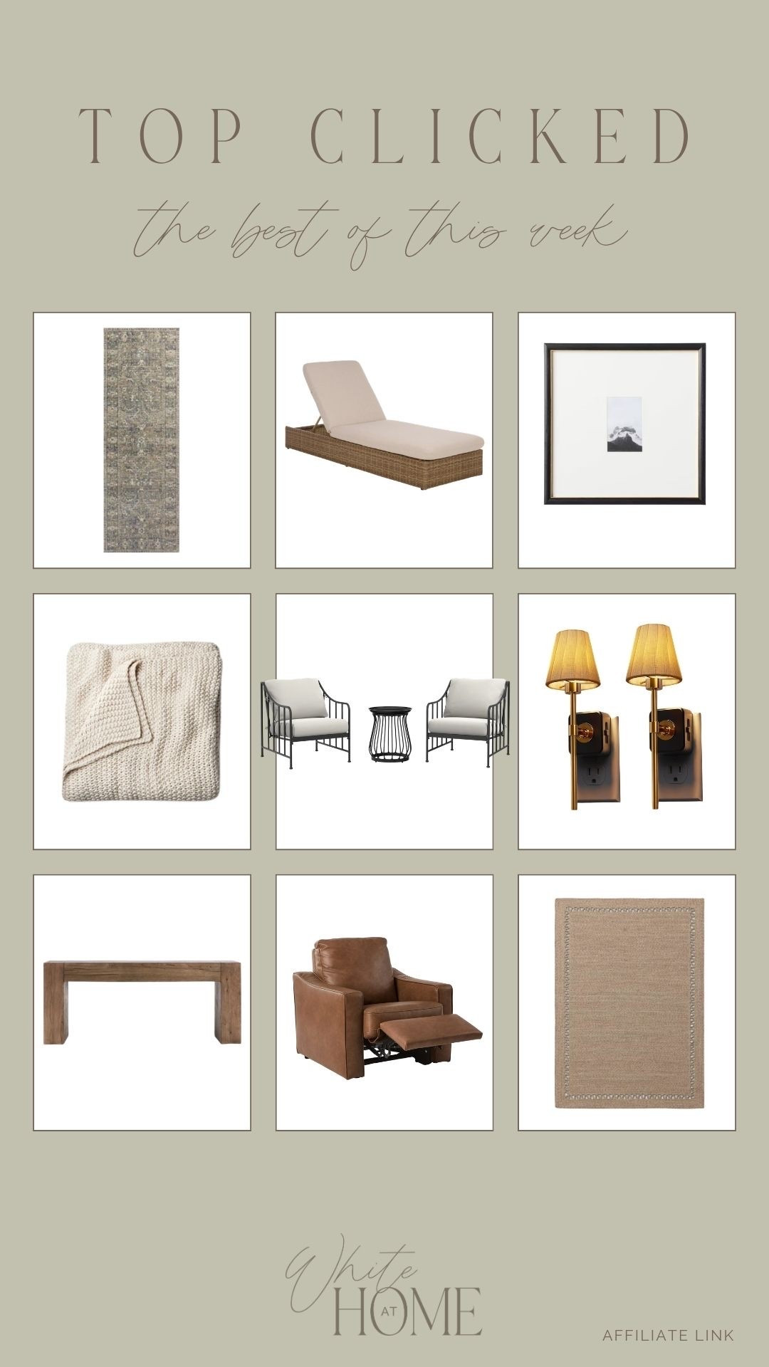 Last week’s top clicked favorites! Area rugs, cozy bedding throws, Walmart furniture finds, Amazon finds, and more!