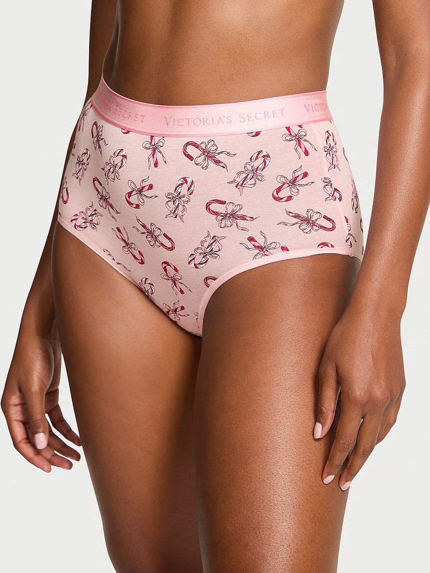 Buy Logo Cotton Modern Brief Panty, Angel Pink Candy Canes - Order Panties online - Victoria's Se... | Victoria's Secret (US / CA )