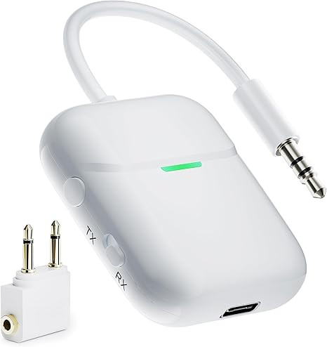 Nulaxy Air in-Flight Bluetooth Wireless Audio Transmitter Receiver for up to 2 AirPods or Wireles... | Amazon (US)