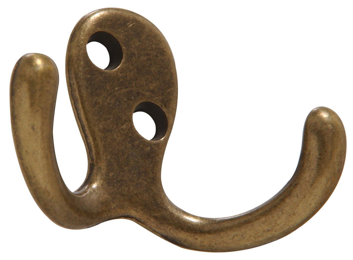 Hardware Essentials 852903 Double Clothes Hooks Antique Brass - 2 Pack | Amazon (US)