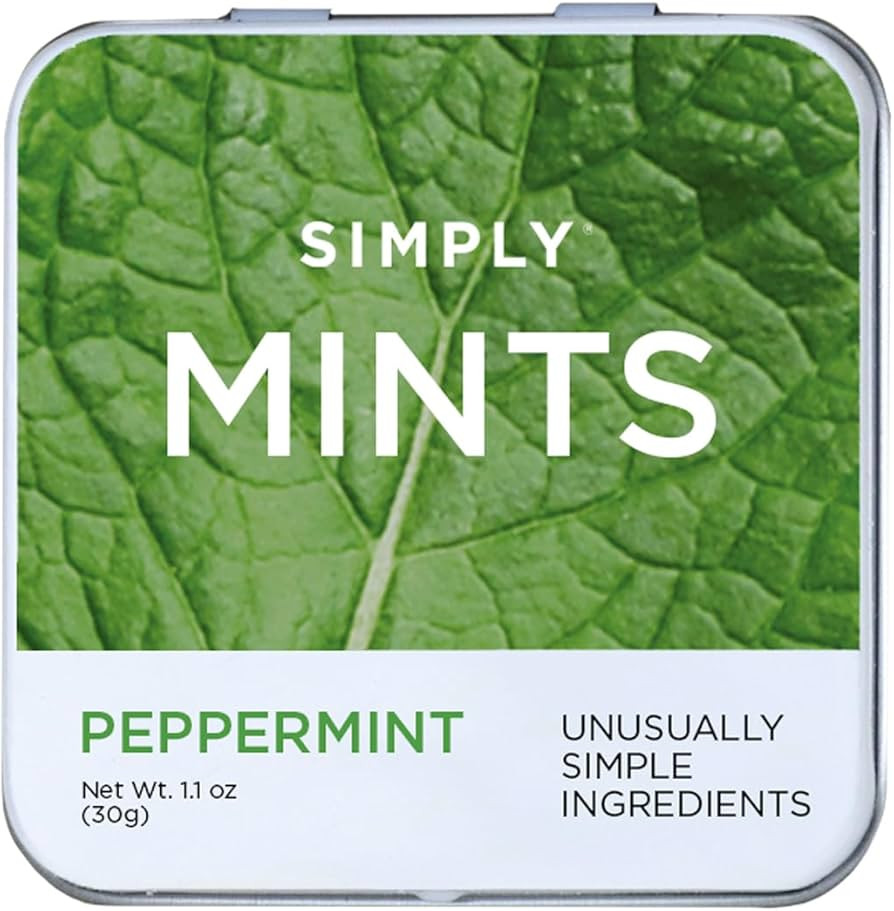 SIMPLY MINTS Natural Peppermint Breath Mints, 6 Pack (180 Pieces), Made With Real Peppermint Oil ... | Amazon (US)