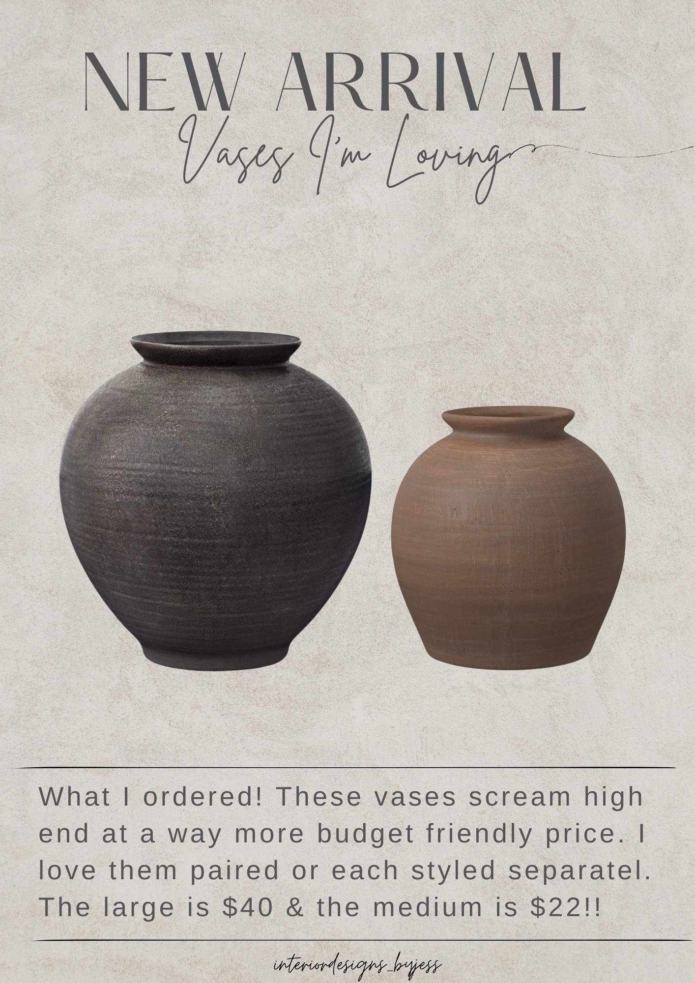 The new target threshold ceramic collection is beautiful and screams designer. I can’t believe this large vase is $40. The medium is $30. I did pick up both of them. They can be styled together with stems in the larger vase and the brown one emptied. Or they can both be styled with stems in different places of your home. I have not yet decided which one of these I will do. 

#LTKHome #LTKFindsUnder50 #LTKdayinmylife
