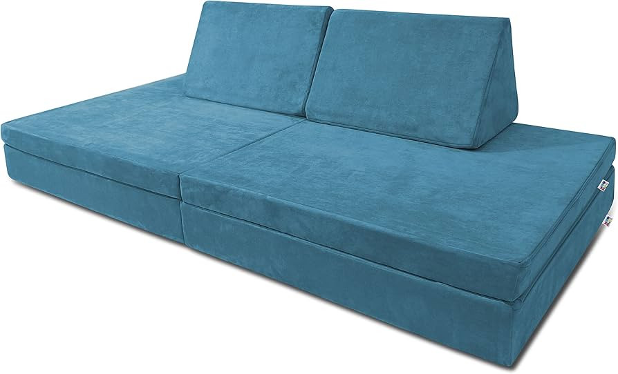 Mod Blox 6 Piece Soft Furniture Playset Modular Microsuede Foam Play Couch for Creative Kids (Tur... | Amazon (US)