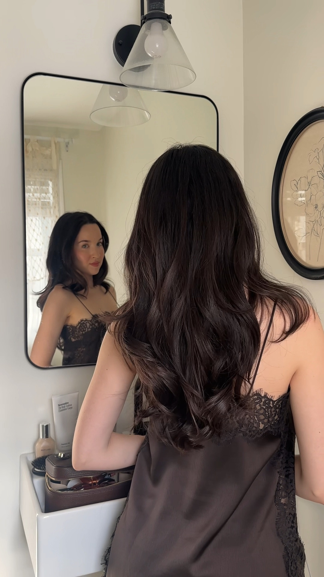 Pin curls is a process 🤎 #hairinspo #softcurls 

#LTKselfcare #LTKgrwm