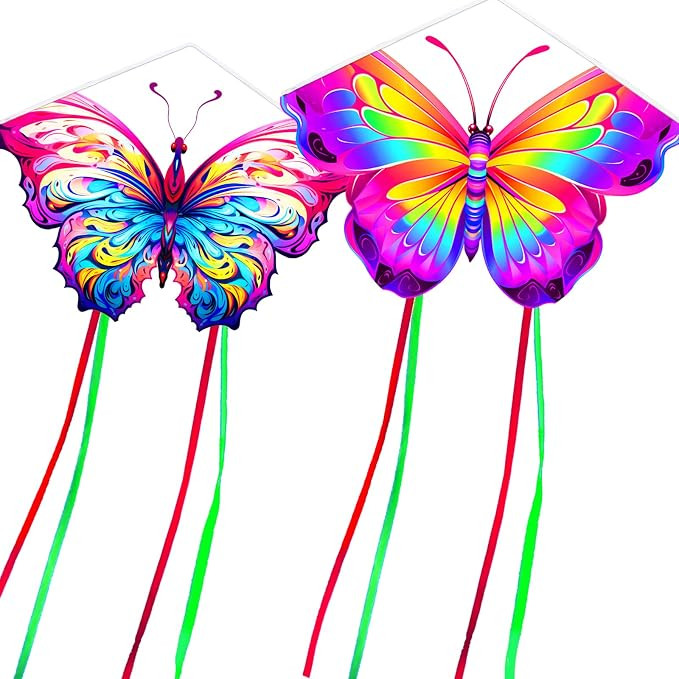 HENGDA KITE 2 Pack Butterfly Kite,for Kids and Adults,Easy to Fly,Excellent Fabric and Structure ... | Amazon (US)