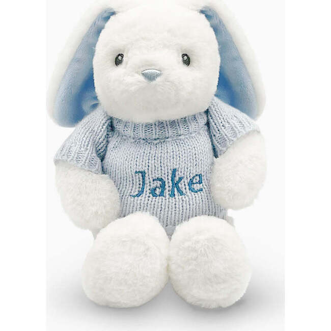 Personalized Baby Bunny with Jumper, Blue | Maisonette