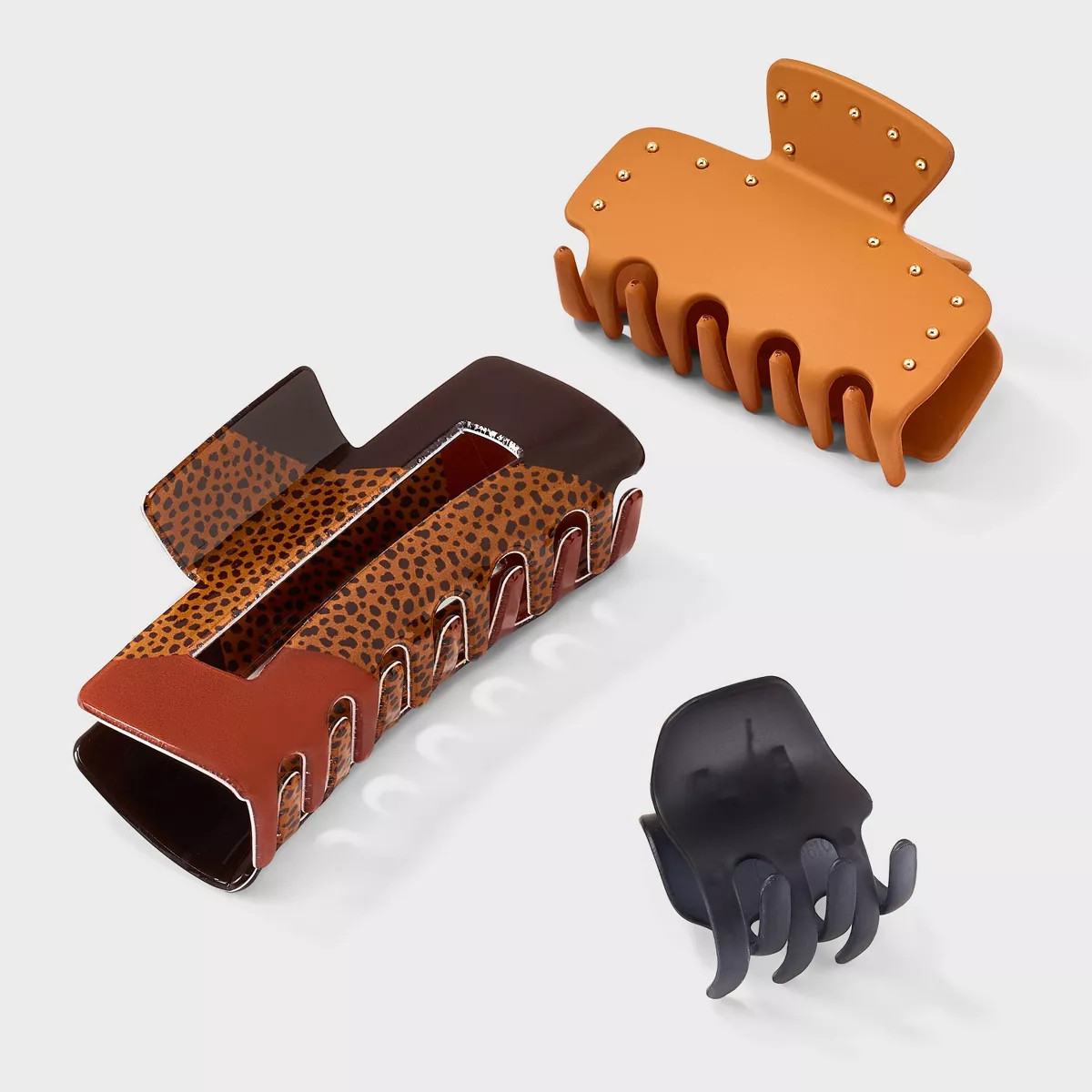 Variety Claw Hair Clip Set 3pc - Universal Thread™ Navy/Brown | Target
