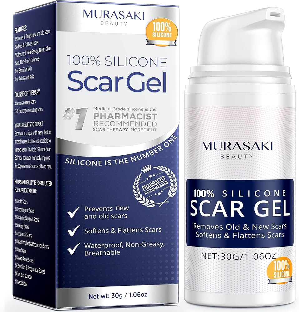 100% Silicone Scar Gel Scars Cream - Advanced Scar Gel for Surgical Scars, C-Section, Stretch Mar... | Amazon (US)