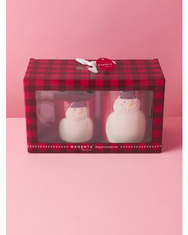 2pc Snowman Mug And Canister Gift Set | Seasonal Decor | HomeGoods | HomeGoods