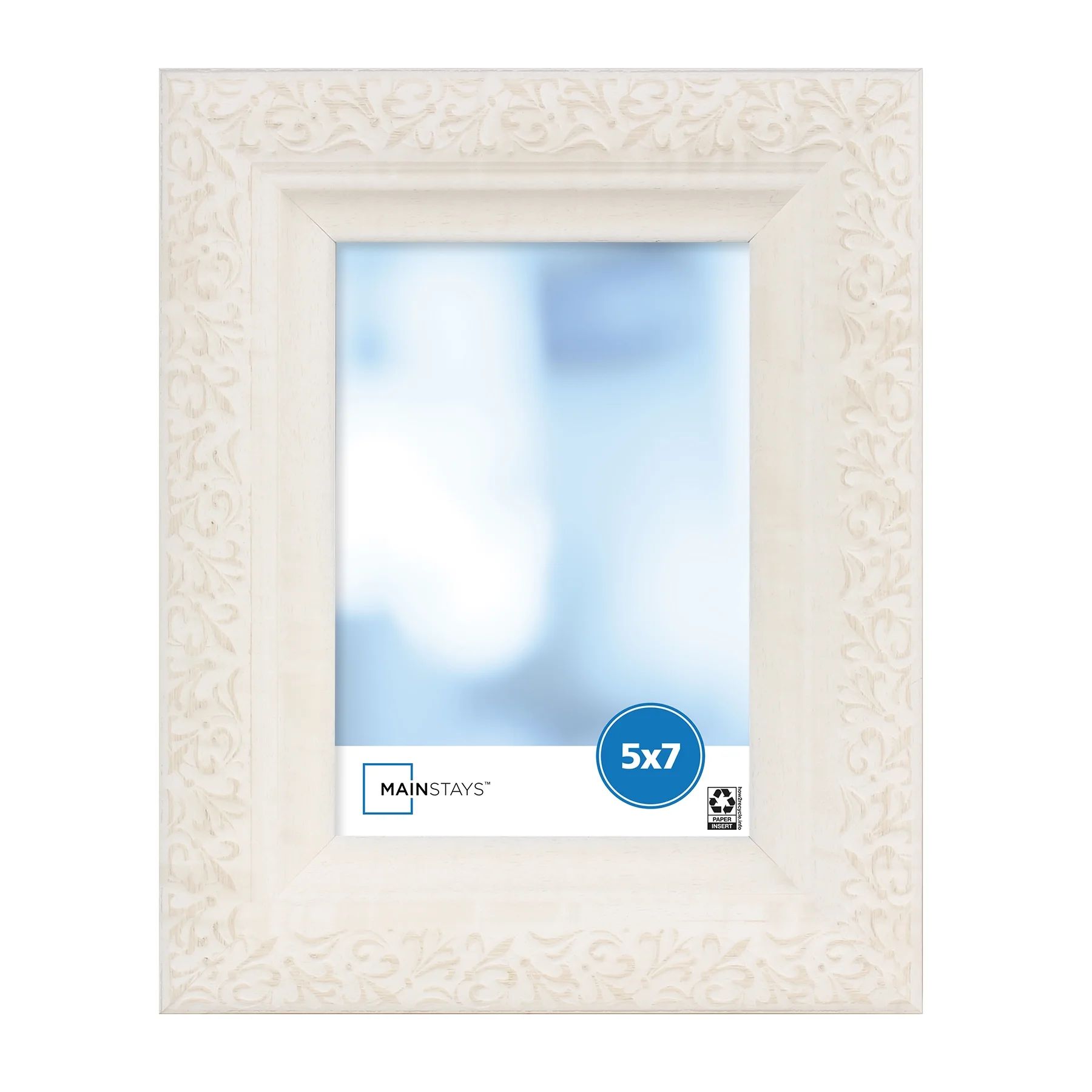 Mainstays 5" x 7" White Vines Tabletop Picture Frames | Walmart (US)