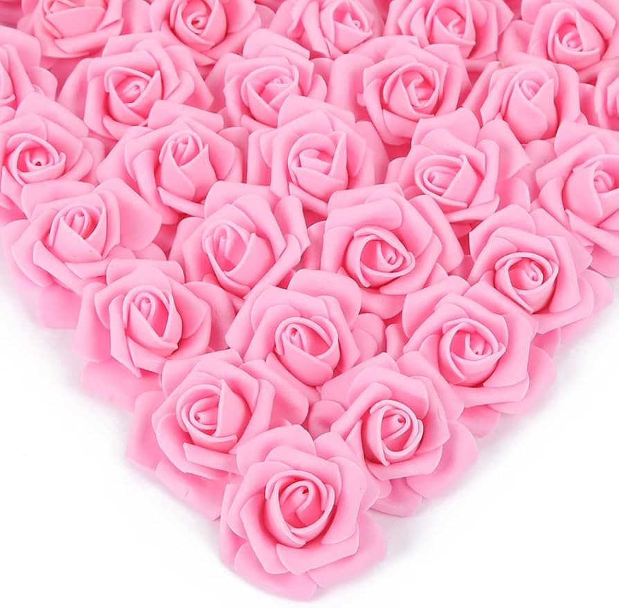 Foam Roses Artificial Flower Heads, 200 Pcs Stemless Fake Roses for DIY Craft Wedding Bouquet Par... | Amazon (US)