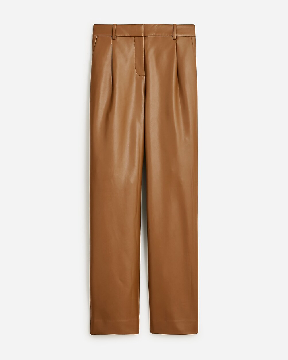 Straight-leg essential pant in faux leather | J. Crew US