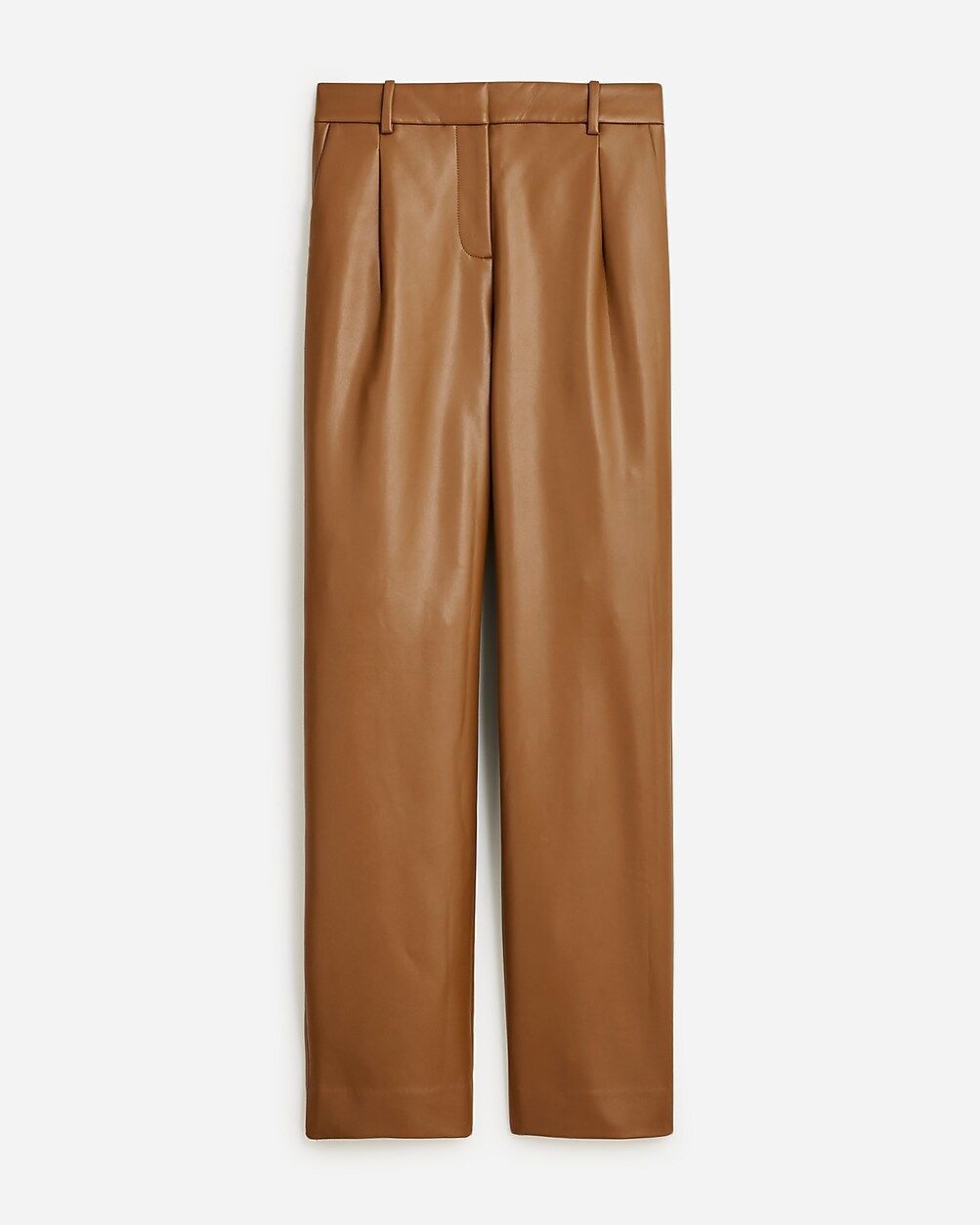 Straight-leg essential pant in faux leather | J.Crew US