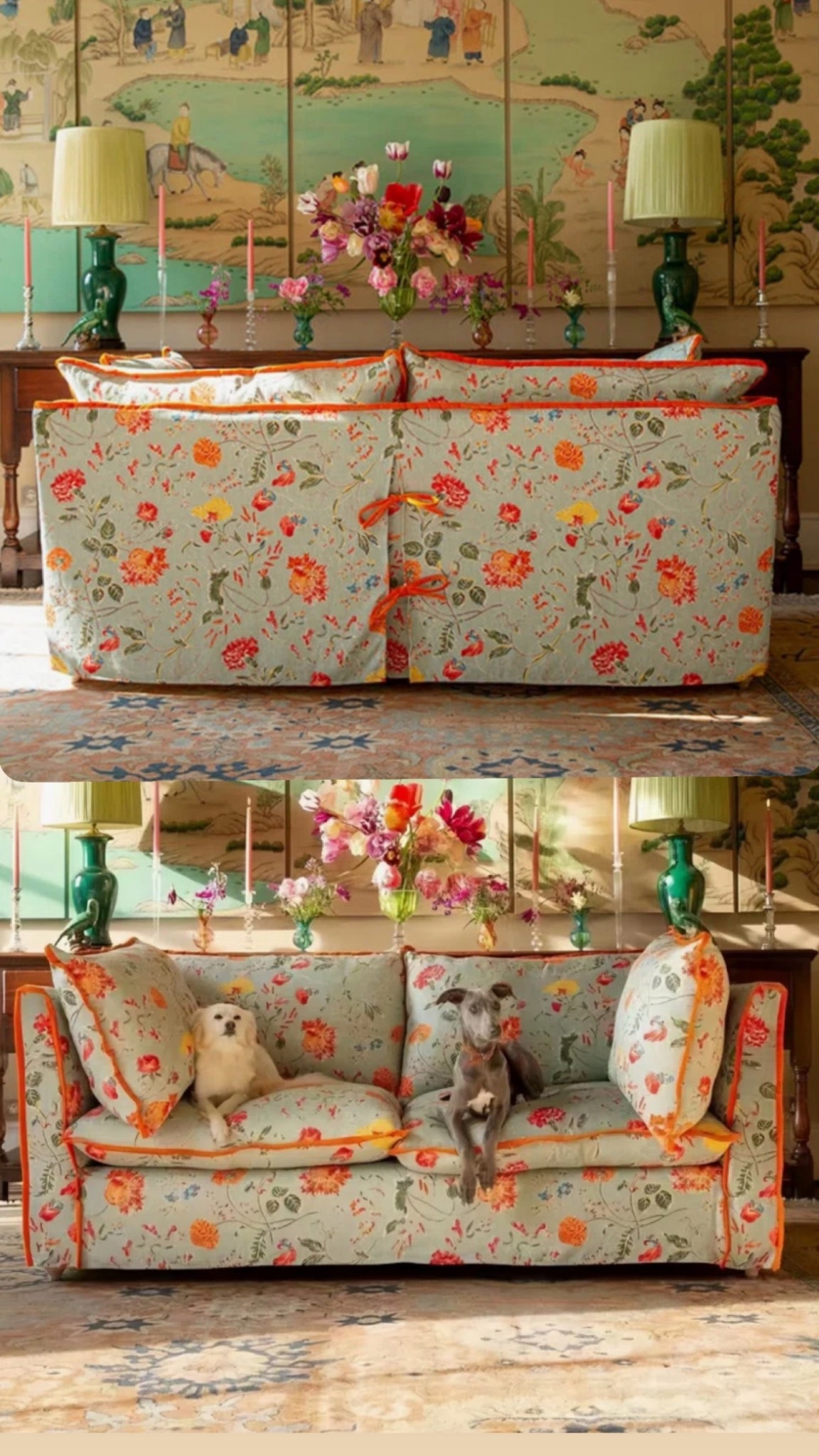 Patterned floral print sofa slipcover Wayfair find 

#LTKHome #LTKSpringSale #LTKSaleAlert