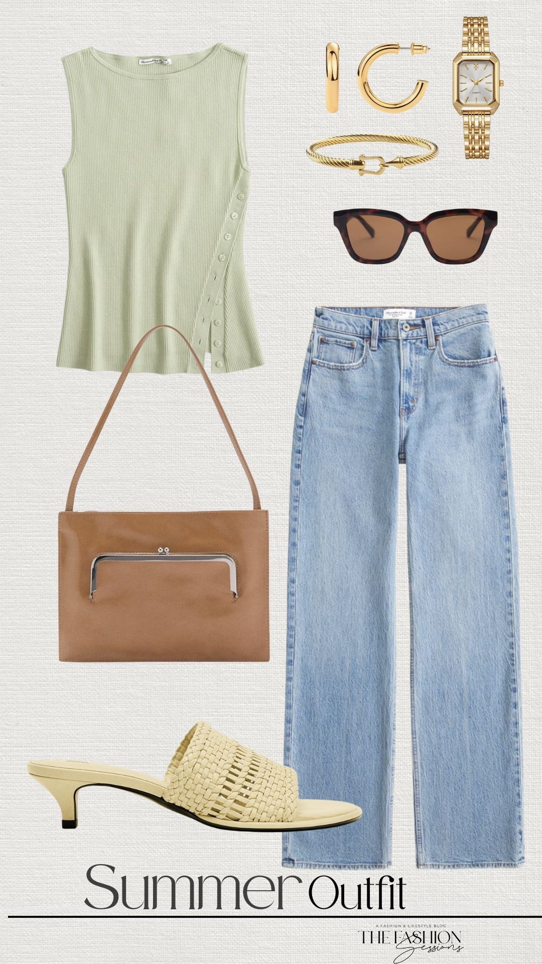 Summer Outfit | Sweater Top | Denim Jeans | Kitten Heel Sandal | Gold Jewelry | 

#LTKSeasonal #LTKStyleTip #LTKShoeCrush