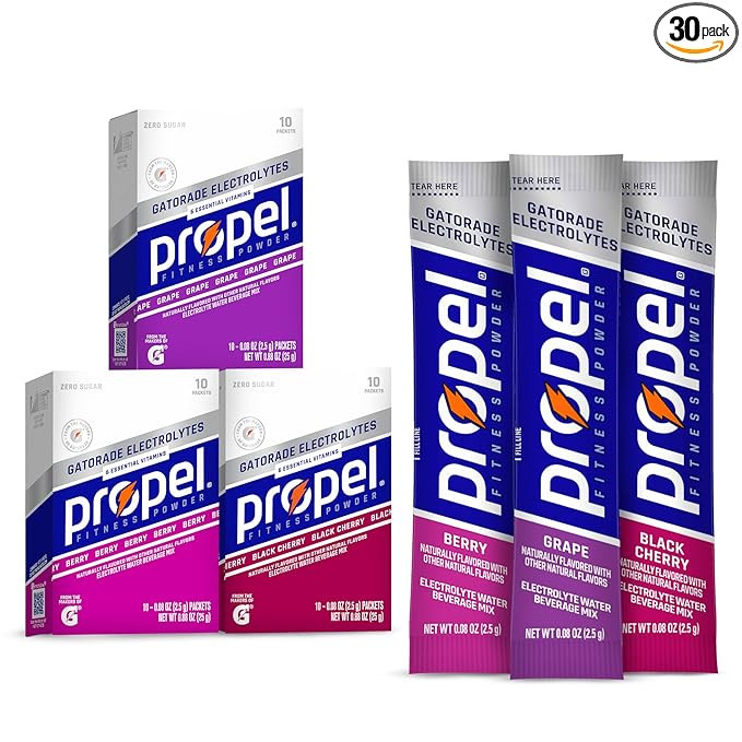 Propel Electrolyte Enhanced Water Drink Mix Powder Packets, Grape Variety Pack, Zero Calorie & Ze... | Amazon (US)