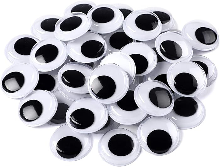FEBSNOW 200 Pieces Wiggle Eyes Self Adhesive Black White Googly Eyes for DIY Crafts Decoration (2... | Amazon (US)