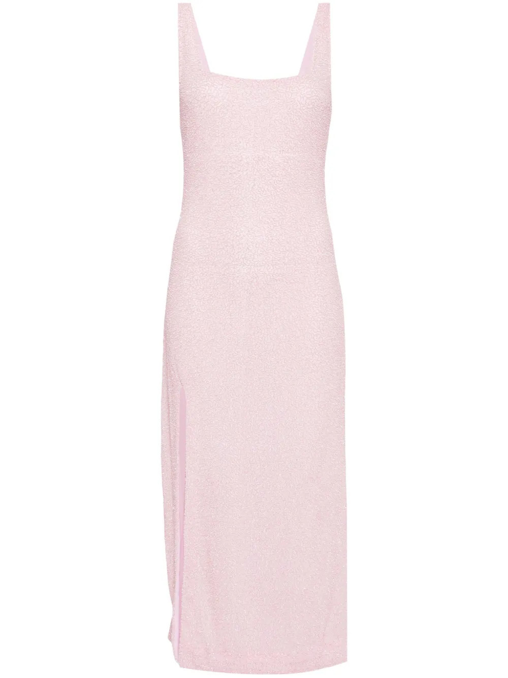 STAUD Le Sable midi dress - Pink | Farfetch Global