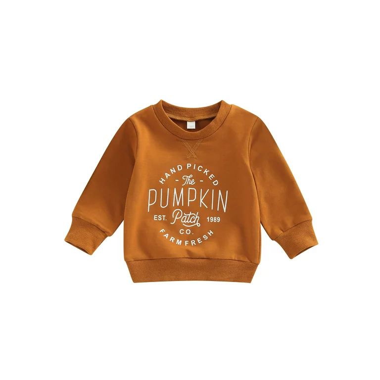 Toddler Baby Halloween Outfit Girl Boy Crewneck Sweatshirt Long Sleeve Letter Pullover Sweater Fa... | Walmart (US)