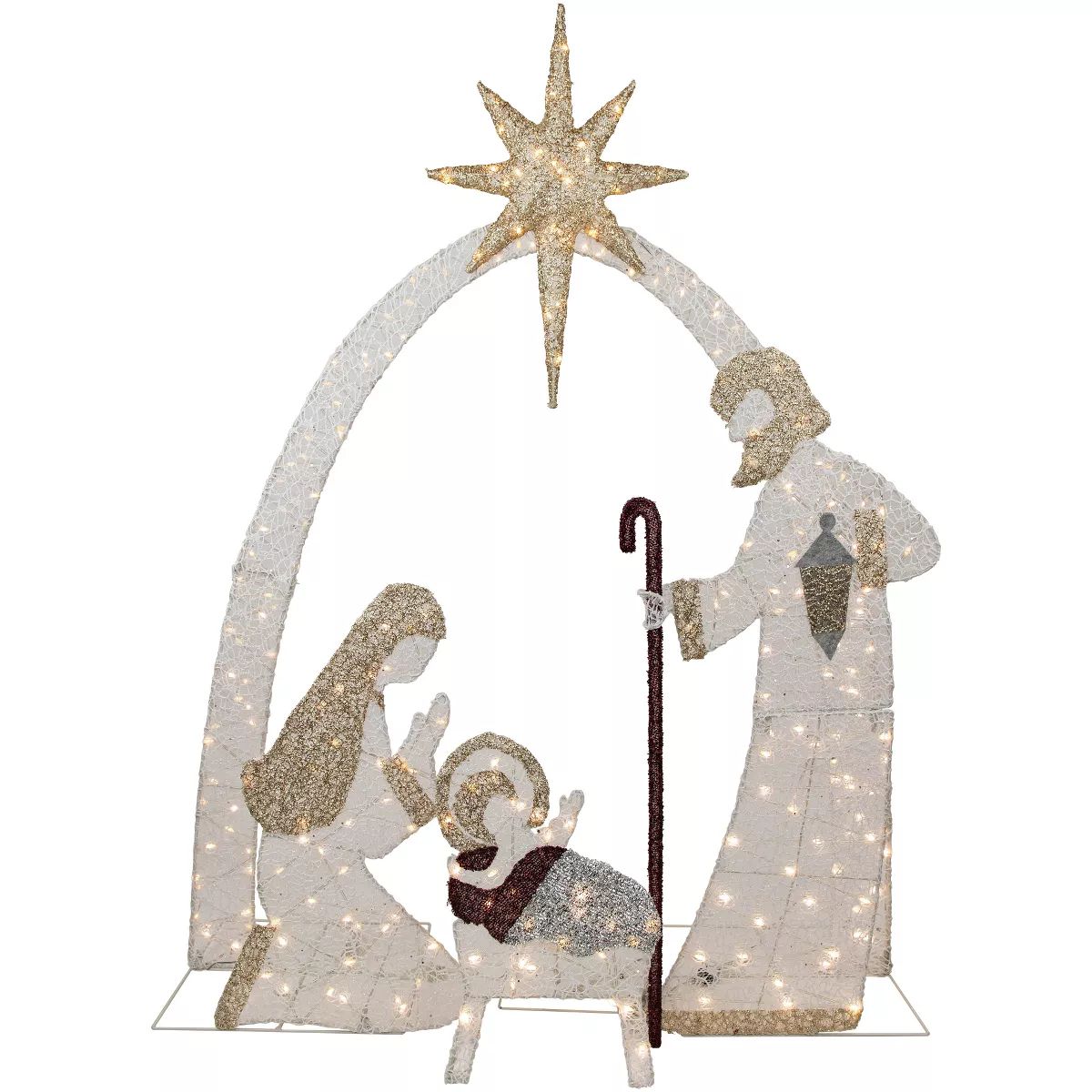 Northlight 41" LED Lighted Holy Family Nativity Scene Outdoor Christmas Decoration | Target