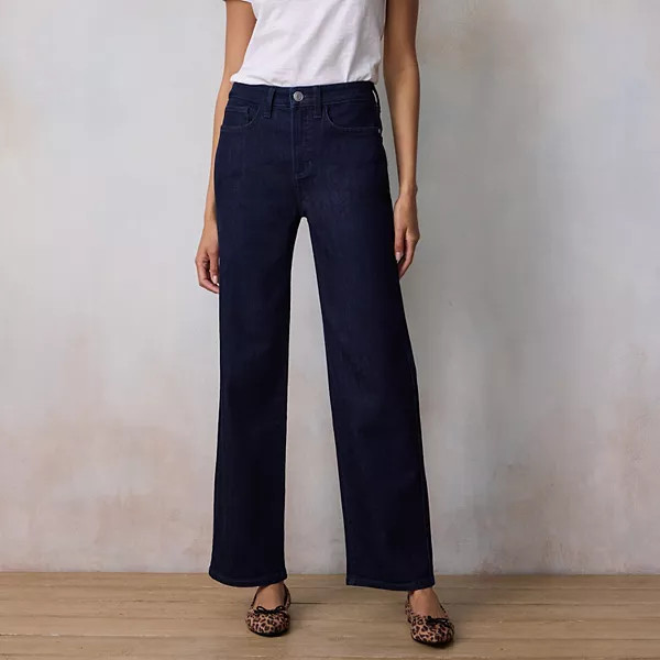 Women's LC Lauren Conrad Super High-Rise Wildflower Wide Leg Cropped Pants | Kohl's