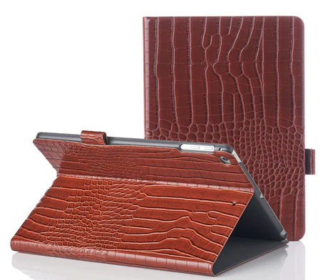 Cognac Faux Crocodile iPad Case | Chic Geeks
