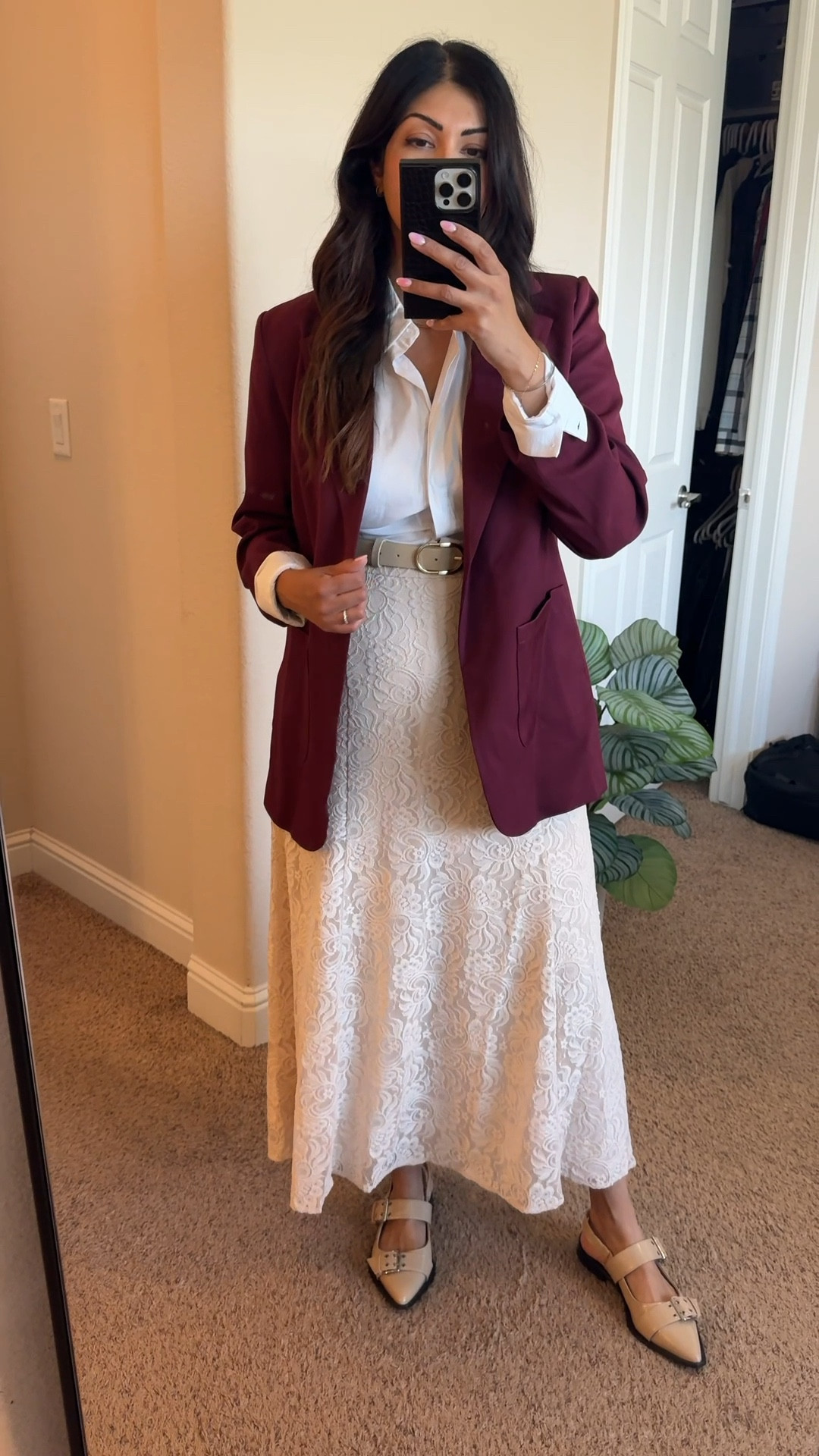 Fall workwear, office outfit, teachers outfit, corporate outfit 
Wearing this lace skirt 
Labor Day sale 30% off

#LTKSeasonal #LTKSaleAlert #LTKWorkwear