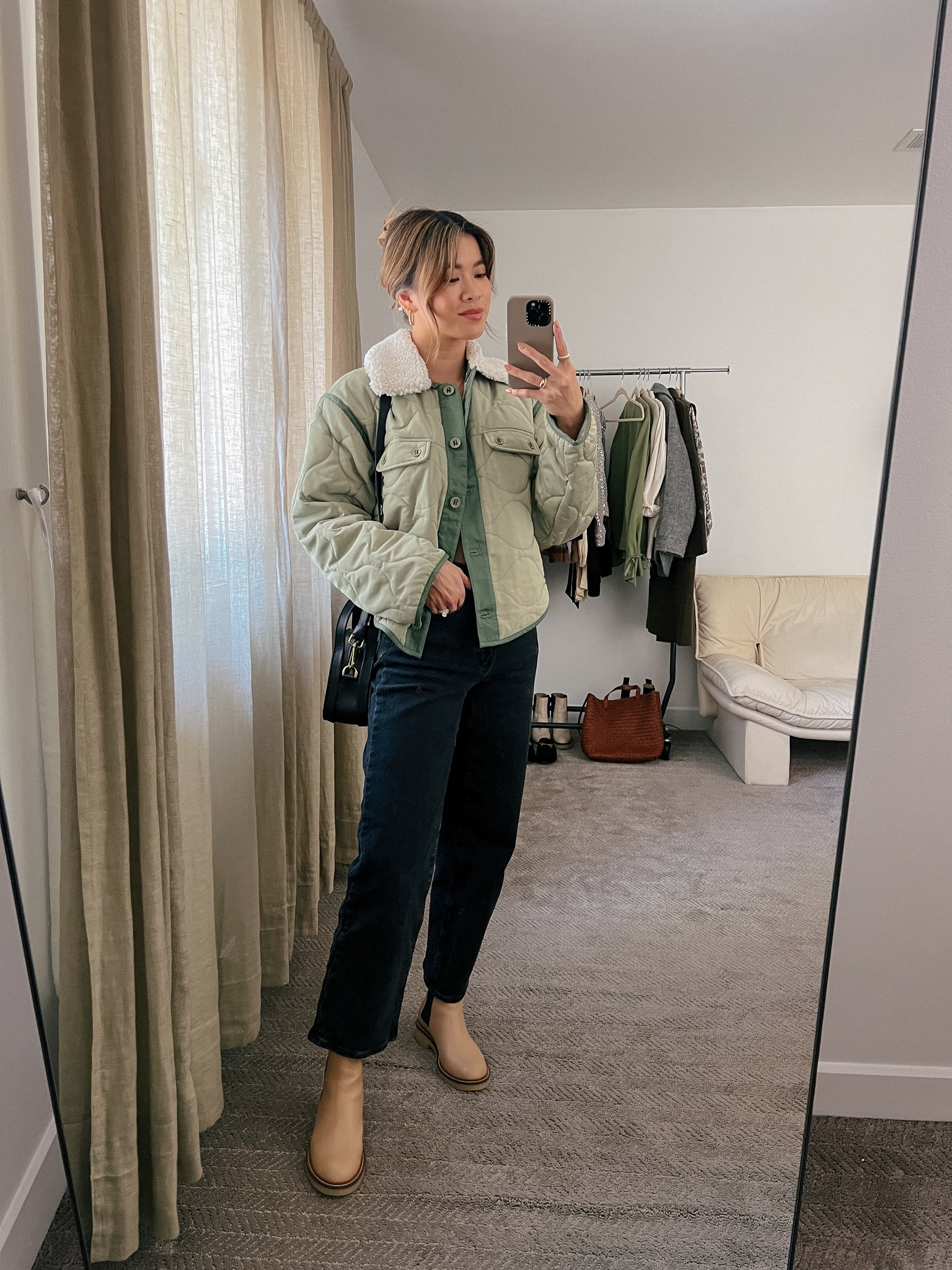 A Revolve green coat as the perfect fall layering piece! 

#revolve
#fallfashion
#fallstyle
#fallhaul
#falloutfit
#coat
#jacket
#shacket
#denim
#blackdenim
#booties
#casetify

#LTKstyletip #LTKSeasonal #LTKfit