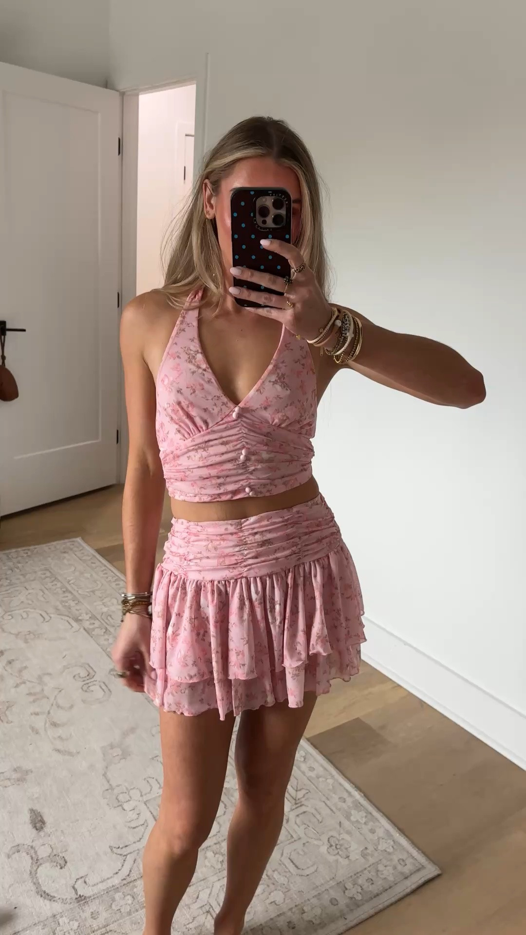 Amazon size small Verdusa Women's 2 Piece Vacation Outfits Floral Crop Halter Tops with Ruffle Layered Skirts Set

#LTKootd #LTKSeasonal #LTKSaleAlert