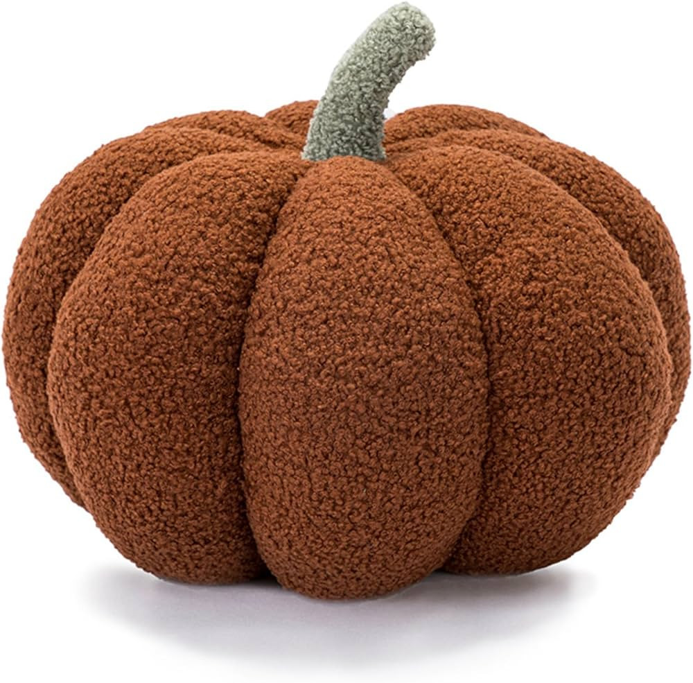 3D Pumpkin Throw Pillow, Pumpkin Plush Pillow Fleece Stuffed Pumpkins Decoration or Party Christm... | Amazon (US)