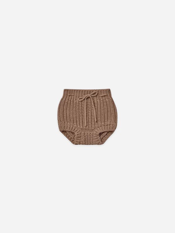 knit tie bloomer | cocoa | Quincy Mae