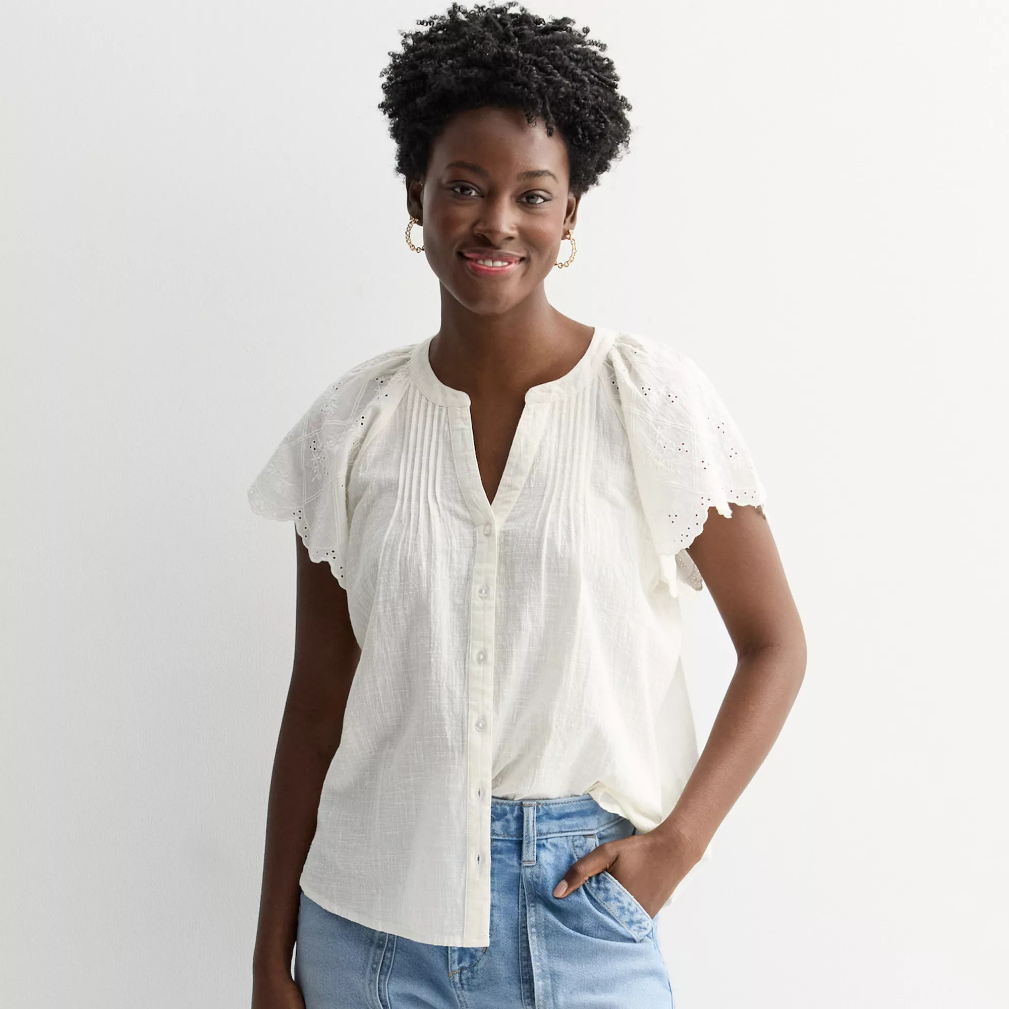 Women's Sonoma Goods For Life® Button Front Top | Kohl's